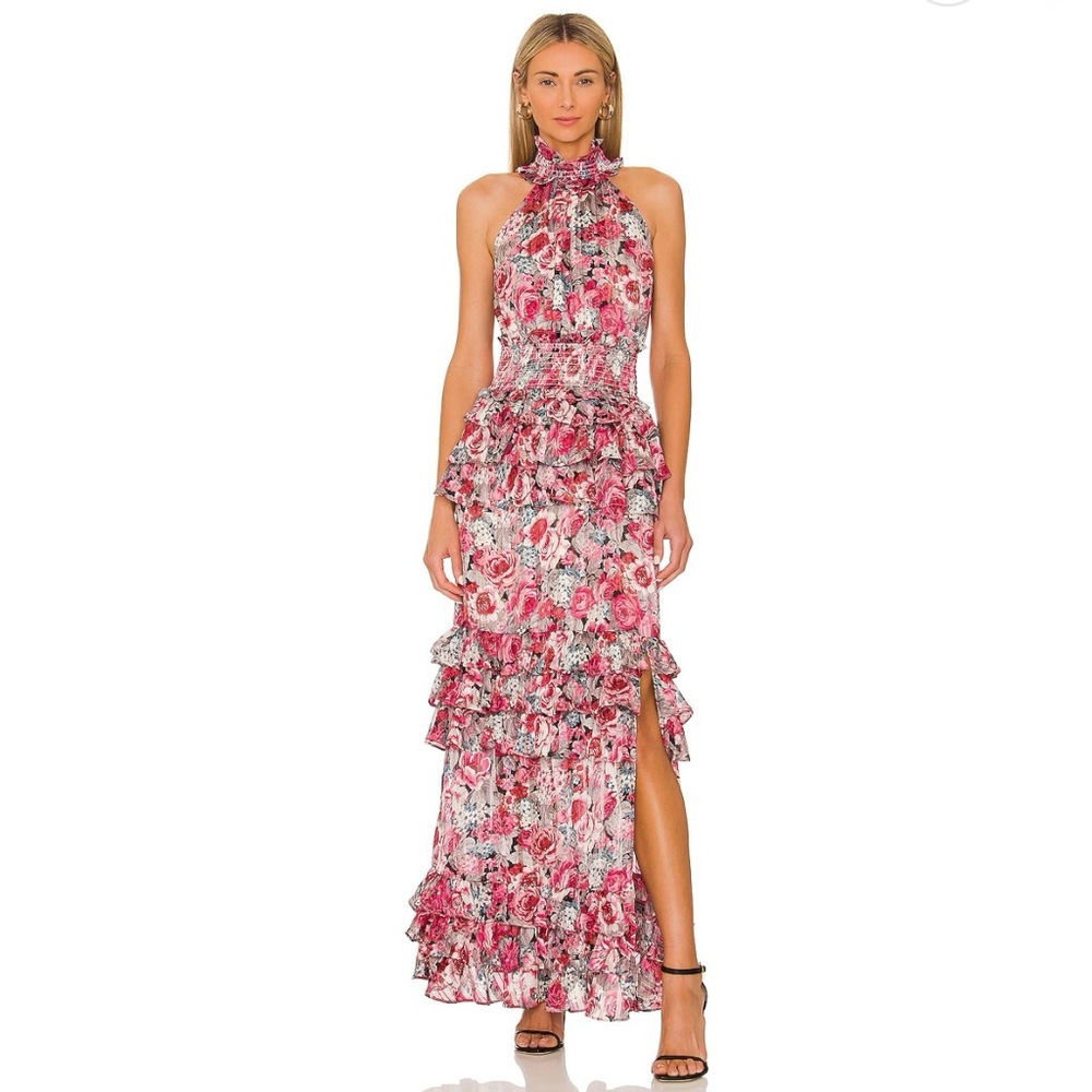 Floral Halter Maxi Dress